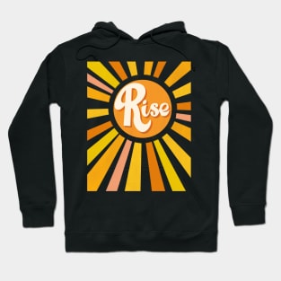 Rise Up Motivational Quote Sun Beams Hoodie